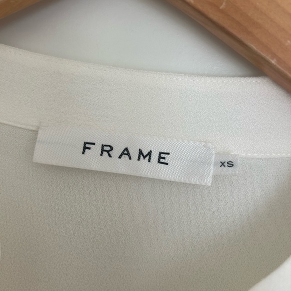 NWT Frame Denim White Long Sleeve Dress Button Detailing XS - Picture 6 of 7